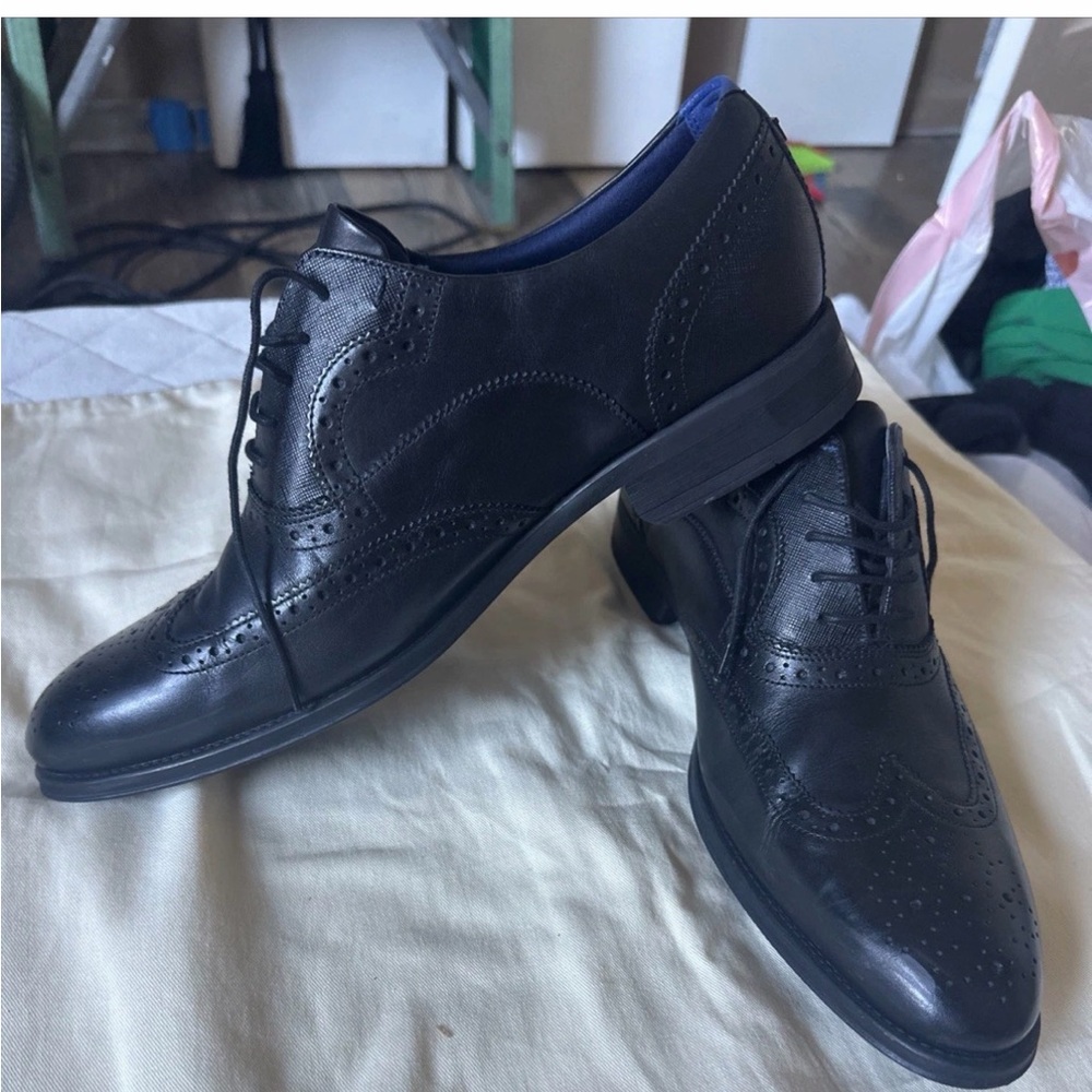 Ted Baker Classic Black Leather Oxfords